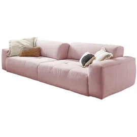 KAWOLA Big Sofa PALACE 3-Sitzer mit Sitztiefenverstellung Cord rosa