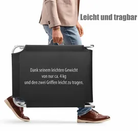 BigDean Sonnenliege 150 x 55 x 0 cm Schwarz