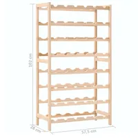 vidaXL Weinregal 57,5 x 28 x 102 cm Braun