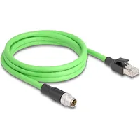 DeLock M12 Kabel X-kodiert 8 Pin Stecker zu RJ45
