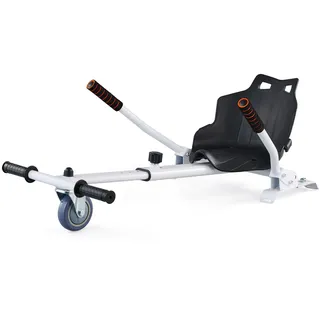 CO-Z Hoverboard-Stuhl Hoverkart Sitzscooter Hoverboard Sitz Gokart Sitz für Self Balancing Kompatibel mit 6,5 zoll 8,5 zoll und 10 Zoll Scooter für Erwachsene und Kinder (Weiß)