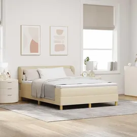 vidaXL Boxspringbett 140 x 200 cm Creme