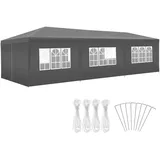 Tectake tectake® Pavillon, 9 x 3 m, im Stecksystem, mit UV-Schutz, wasserdicht