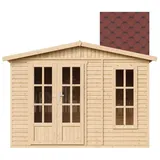 TIMBELA Gartenhaus M334FB 3,32 x 2,22 m Rot