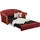 Home Affaire Schlafcouch Chenille 2-Sitzer Rot