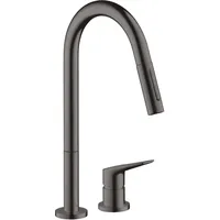 Hansgrohe Axor Citterio M 2-Loch 220 mit Ausziehbrause brushed black chrome