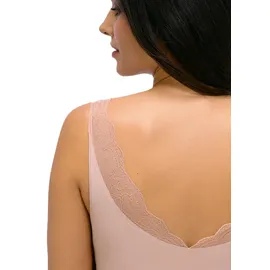 Magic Bodyfashion Stringbody MAGIC BODYFASHION, Damen, Gr. S, N-Gr, beige (cappuccino), Mikrofaser, Obermaterial: 83% Polyamid, 17% Elasthan, körpernah, tiefer V-Ausschnitt, Bodys Stringbody, leichter Shape-Effekt, elegant, mit Spitze