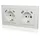 Icy Box Doppelsteckdose Unterputz IB-MPS4200W-PD Weiß 2 St.
