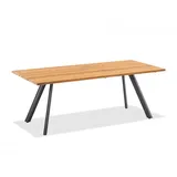 Niehoff Noah Stativprofil anthrazit - 260 x 95 cm Teak gebürstet