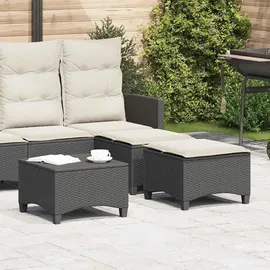 vidaXL Gartenhocker mit Kissen 55 x 55 x 36 cm schwarz 2 St.