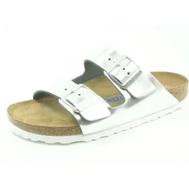Birkenstock Arizona Weichbettung Naturleder schmal metallic silver 41