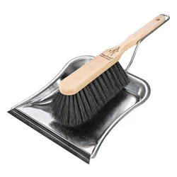 Peggy Perfect® Kehrgarnitur Edelstahl, Holz, Kunsthaar silber