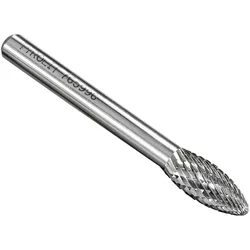 TYROLIT Hartmetallfräser DxT-SxL 8x19-6x65 Für Gusseisen, Stahl und Edelstahl, Form: 52FLH - Flammen , Art. 765996