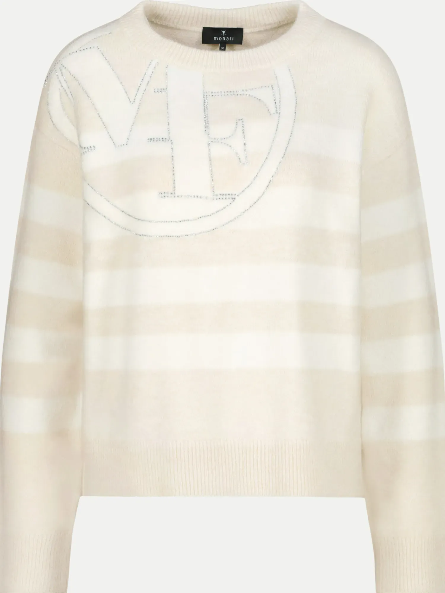 Pullover mit Streifenmuster Beige 44