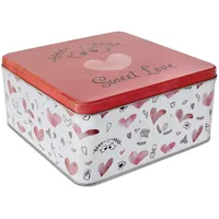 Städter 710153 Sweet Love Gebäckdose, Weißblech, 21 x 21