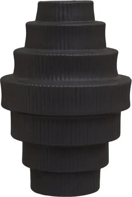 Premier Housewares moderne Keramikvase in Schwarz, groß, vielseitig und stilvoll, leichtgewichtig für Blumen