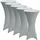 Beautissu Stehtischhusse Stretch Silber Ø 70 cm 5er Set