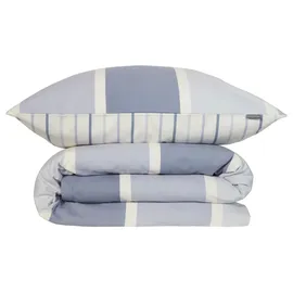 SCHIESSER Wendebettwäsche "Brody aus weicher Baumwolle mit klassichen Streifen", lila (lavendel), B/L: 135cm x 200cm, 1 Stk., 1 Stk., Feinbiber, B/L: 80cm x 80cm, 2 Stk., Feinbiber, Obermaterial: 100% Baumwolle, Bettwäsche, Wendebettwäsche, Made in Green