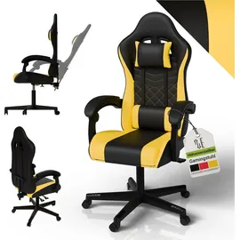 Juskys HyperSeat Kunstleder Schwarz/Gelb
