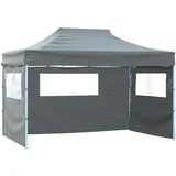 vidaXL Faltpavillon 4,31 x 3,00 m inkl. 3 Seitenteile Anthrazit