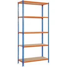 Simonrack Schwerlastregal, Lagerregal, 180x90x40 cm, Traglast pro Ebene, Blau/Orange)