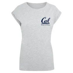 T-Shirt MERCHCODE "Merchcode Damen Ladies Berkeley University - CAL T-Shirt", Herren, Gr. XS, grau (erdgrau), 100% Baumwolle, unifarben, casual, loose fit, Rundhals, Kurzarm, Shirts