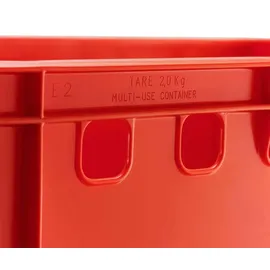 Buri Fleischkiste Metzgerkiste Eurobox E2 Rot 60x40x20cm