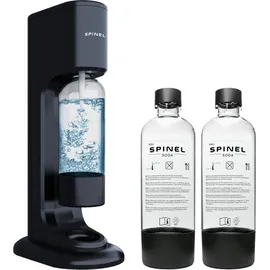 Spinel Soda BubbleON Wassersättiger + 2 Schwarze 1L-Flaschen