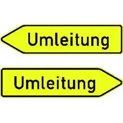 VKZ.454-40, 1250x350mm Umleitung doppelseitig RAL-Gütezeichen Folie RA2