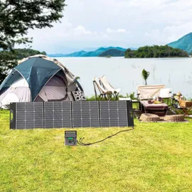 SWAREY Faltbares Solarpanel 200W Monokristallines Solarmodul für Powerstation Garten Camping RV Wandern Tablet