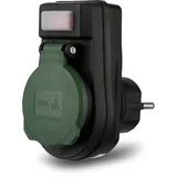 REV Ritter Adapter mit Schalter IP44 schwarz/grün