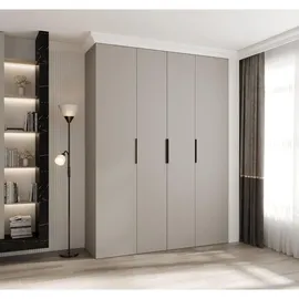 abiks möbel Drehtürenschrank COMO 180 x 245,5 x 50 cm Schwarz