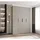 abiks möbel Drehtürenschrank COMO 180 x 245,5 x 50 cm Schwarz