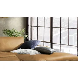 KAWOLA Ecksofa Lola Leder Recamiere rechts cognac