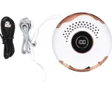 Donut Tragbarer Nackenventilator Mit Trageband Und Gürtelclip, Wiederaufladbar, Ohne Rotorblätter, Led-anzeige, Persönlicher Ventilator, Weiß