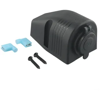 12V 24V KFZ Steckdose mit Überhitzungs- und Kurzschlussschutz, montierbar auf Armaturenbrett oder flachen Oberflächen für Autos, Boote, Motorräder und Aufsitzmäher