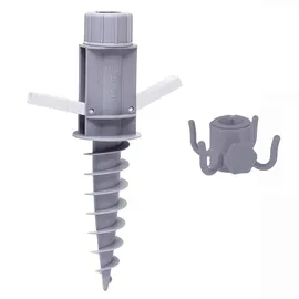 Sekey Balkonhalter mit Bodendübel für Schirmstöcke bis Ø 32 mm Grau