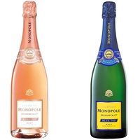 Heidsieck & Co. Monopole Champagne Heidsieck & Co Monopole Rose Top Brut, 750ml & Champagne Heidsieck & Co. Monopole Blue Top Brut (1 x 0.75 l)