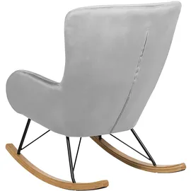 Beliani Schaukelsessel Hellgrau