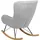 Beliani Schaukelsessel Hellgrau