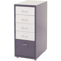 Mendler Boston Rollcontainer 69x28x41 cm dunkelgrau