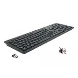 DeLOCK Silent Wireless Keyboard schwarz, USB, DE (12004)