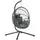 Outsunny Hängesessel oval Grau 1-Sitzer mit Gestell 