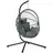 oval Grau 1-Sitzer mit Gestell