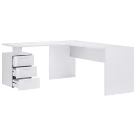 INOSIGN Eckschreibtisch »New Selina«, Schreibtisch, Schubkästen, mit oder ohne Monitoraufsatz, B 180/160 cm weiß