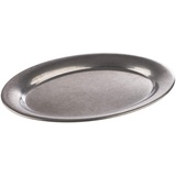 APS 30141 Serviertablett „Kaffeehaus“, Vintage, oval, Rand eingerollt, 26,5 x 19,5 cm,