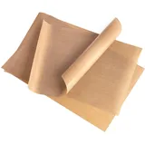 Gourmeo Dauerbackfolie, 3er Set, 32x46cm, Backmatte, zuschneidbar und spülmaschinenfest, Backpapier wiederverwendbar, Dauerbackfolie für Backofen, Dauerbackmatte, wiederverwendbares Backpapier braun