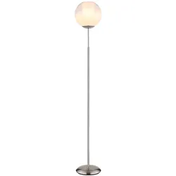 Stehleuchte Beistellleuchte Standlampe Kristalle opal verchromt Glas Kugel E27