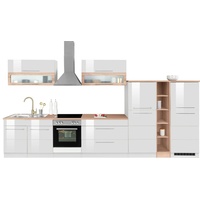 Kochstation HELD MÖBEL Küchenzeile »Wien«, wahlweise mit und ohne E-Geräten, Breite 410 cm, weiß