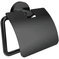 EMCO round Papierhalter, mit Deckel, schwarz, 430013301